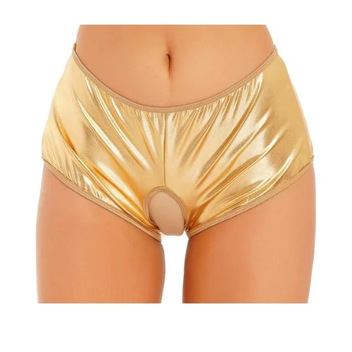 Fantezi Altın Özel Bölgeleri Açık Parlak Külot