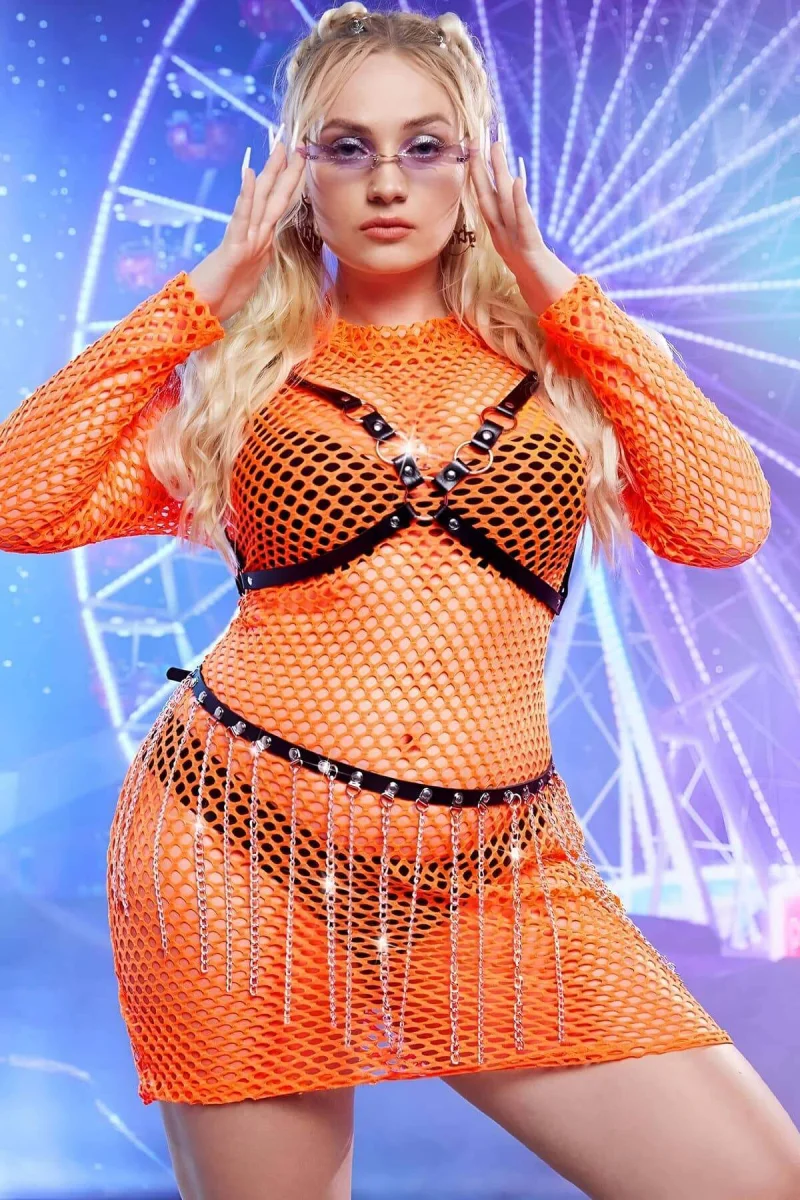 Zincirli Ayarlanabilir Şık Deri Harness Takım - Brf931