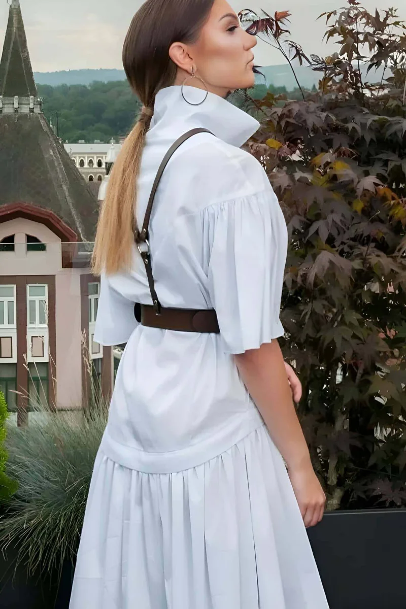 Şık Deri Kadın Kemer, Elbise Üzeri Kemer, T-shirt Üzeri Kadın Kemer - Brf1093