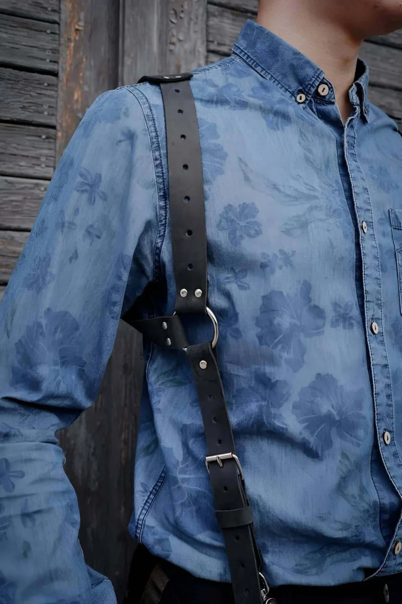 Erkek Deri Seksi Harness - Brfm134