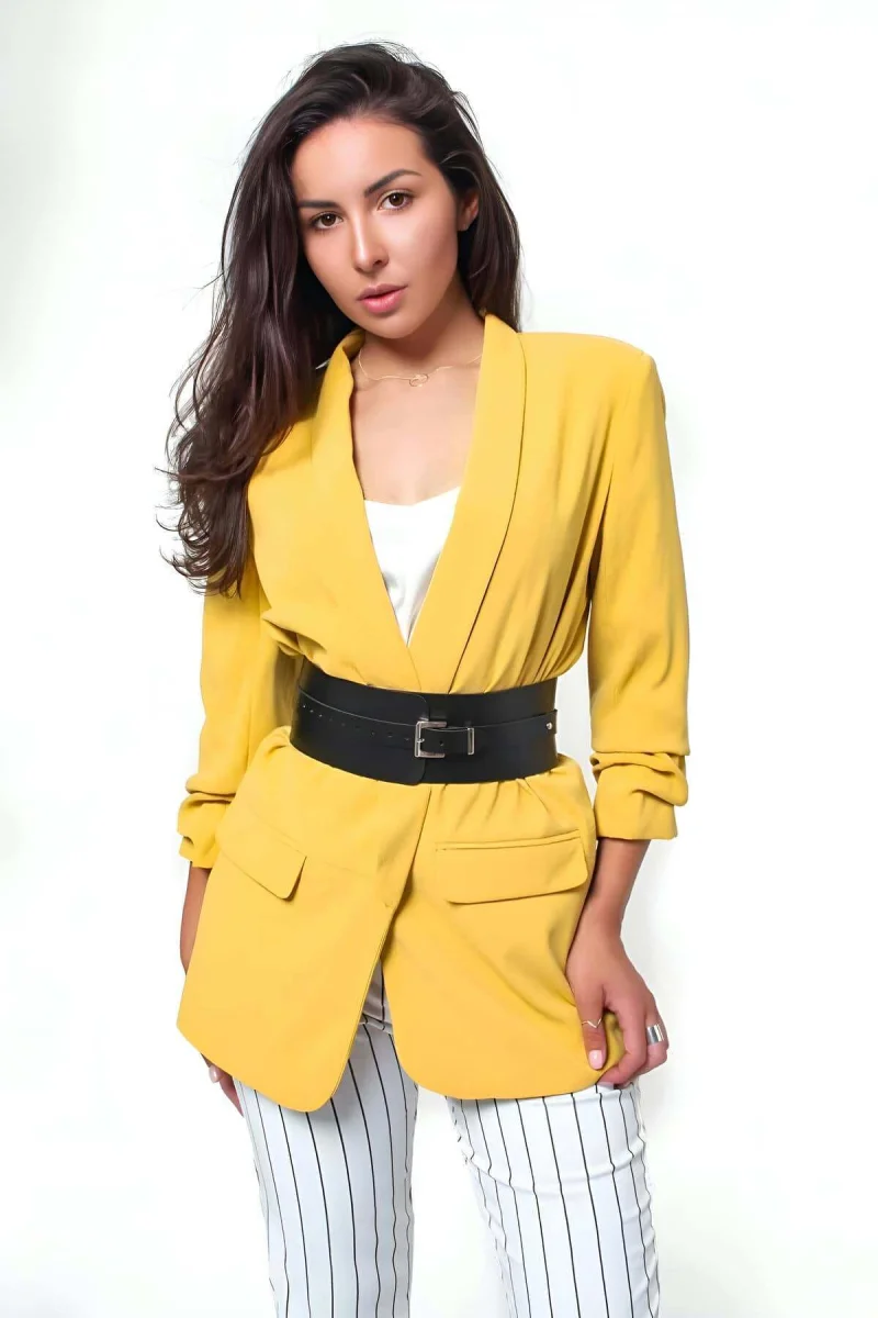 Deri Ayarlanabilir Korse Kemeri, Kalın Bel Kemeri - Brf1128