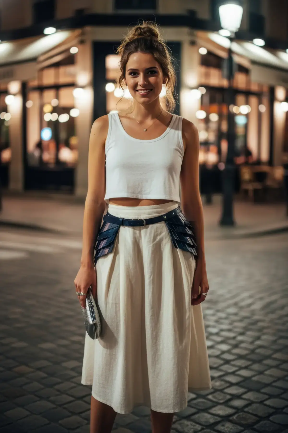 Siyah Kadın Kemer Katmanlı Yan Panelli Bel Aksesuarı - Brf1254