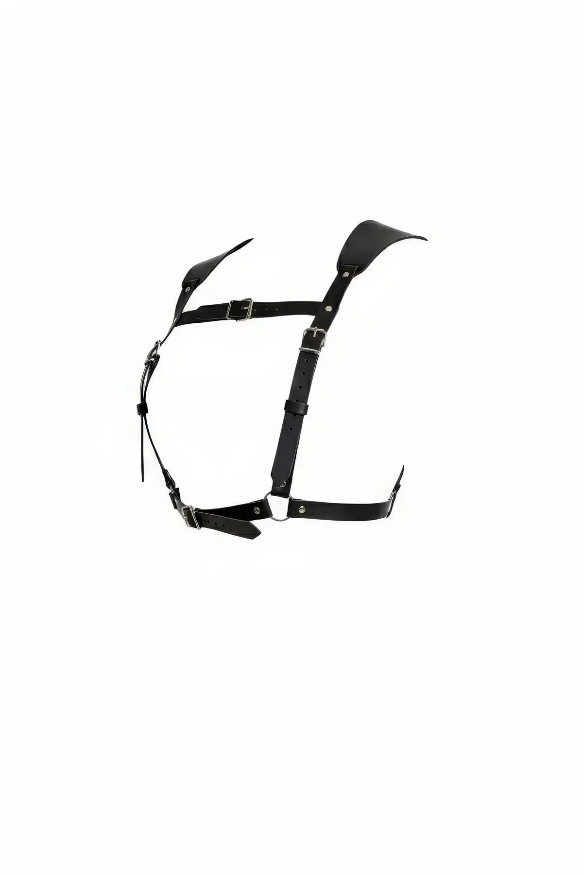 Siyah Kadın Kemer Deri Omuz Detaylı Vücut Aksesuarı - Brf1269