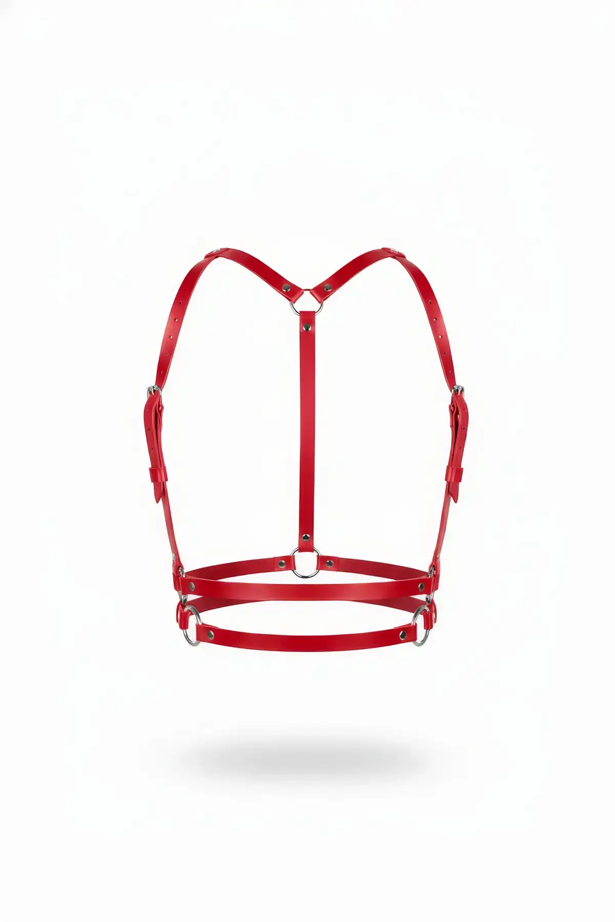 Kırmızı Kadın Kemer Halka Detaylı Vücut Aksesuarı - Brf210