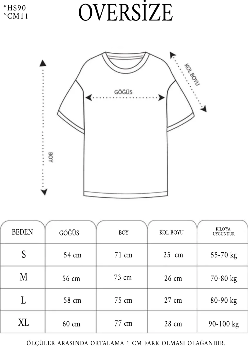 Basic Bisiklet Yaka Oversize T-Shirt - Mavi -