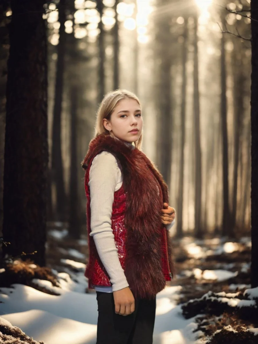 Kolsuz Fermuarlı Yelek - Kırmızı -