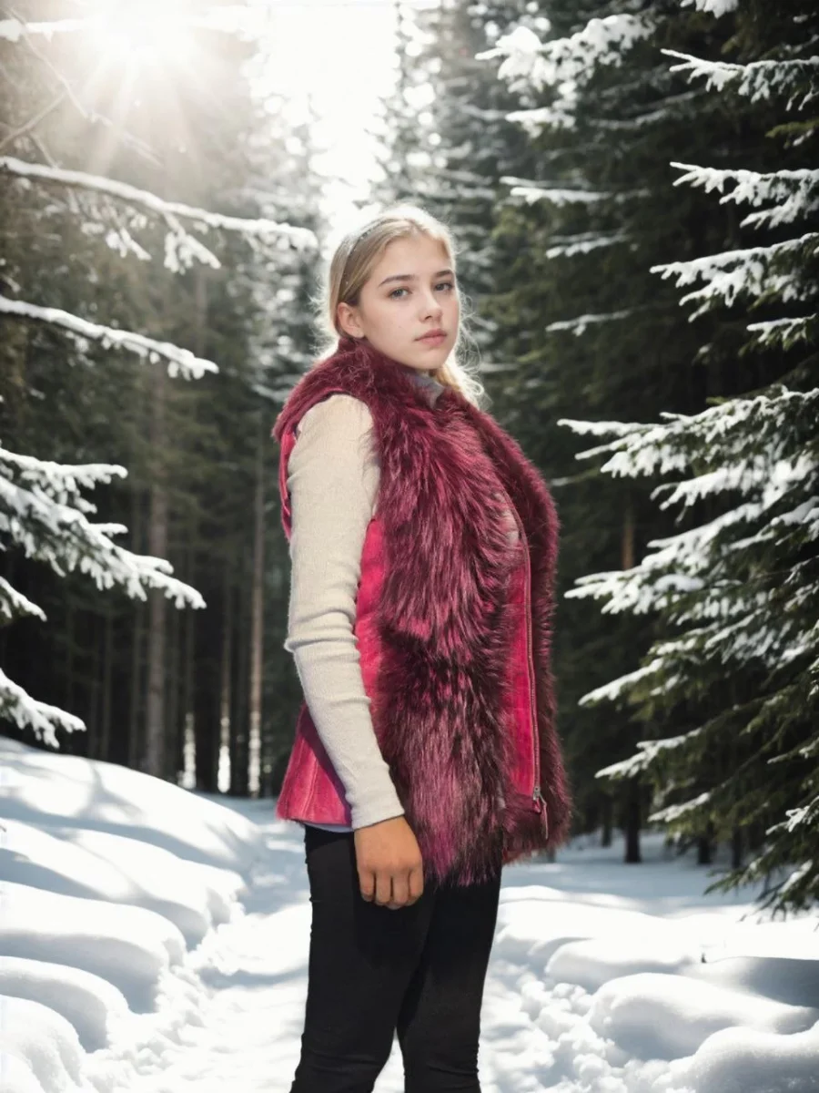 Kolsuz Hakiki Yelek - Fuşya -