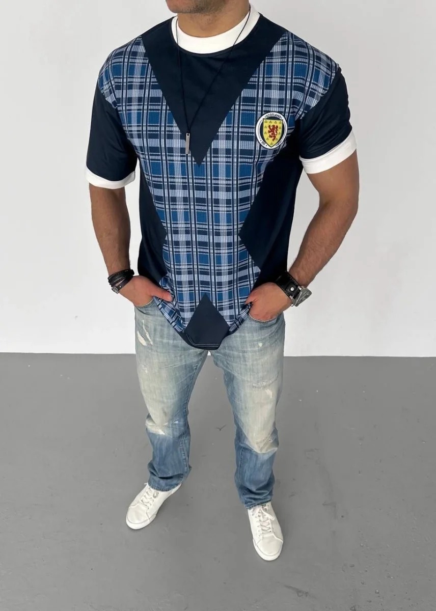 Bisiklet Yaka Baskılı Oversize T-Shirt - Siyah -