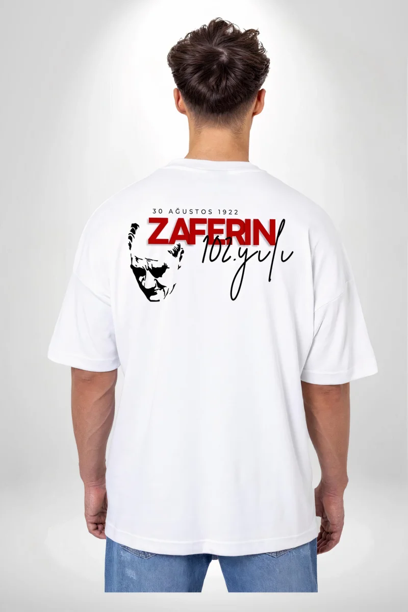 30 Ağustos Baskılı T-shirt - Beyaz -