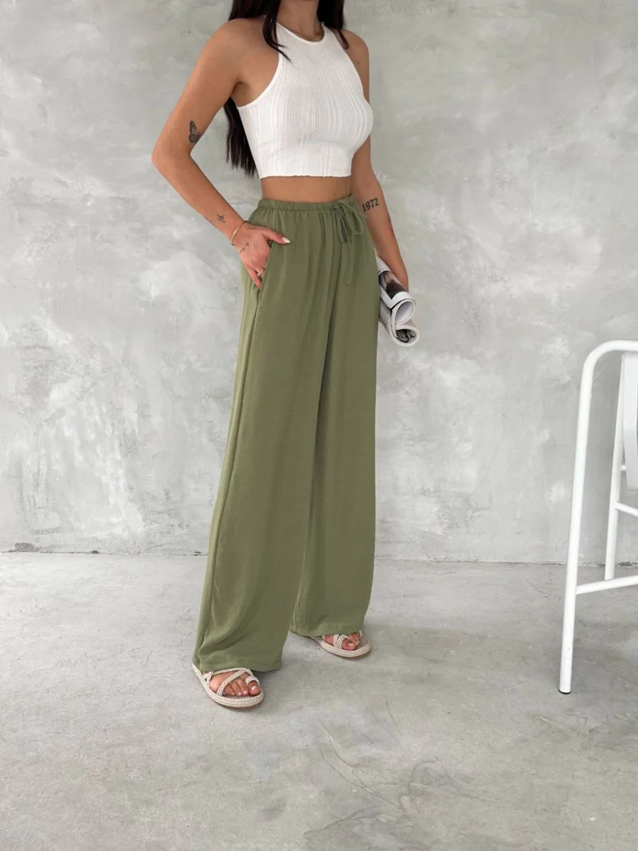 Ayrobin Oversize   Pantalon - Mint Yeşili -