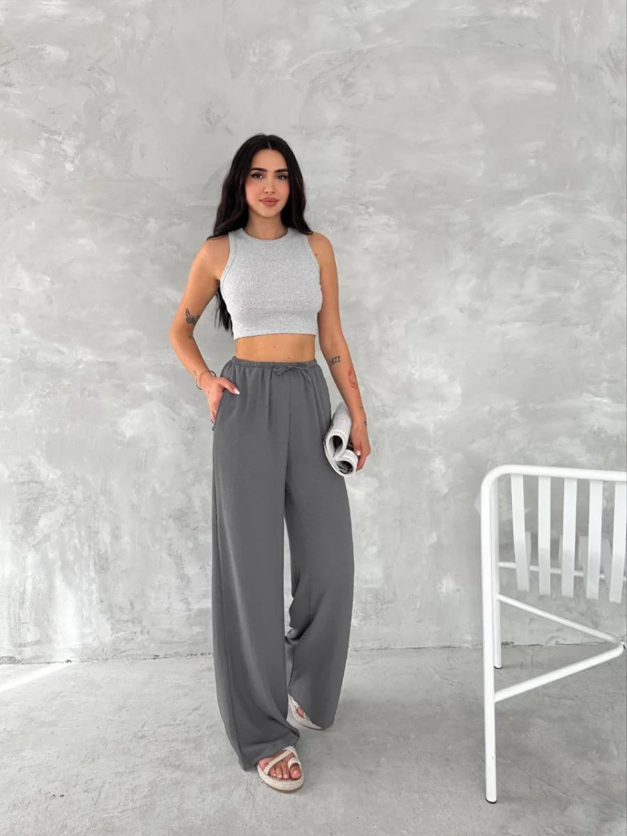 Ayrobin Oversize   Pantalon - Füme -