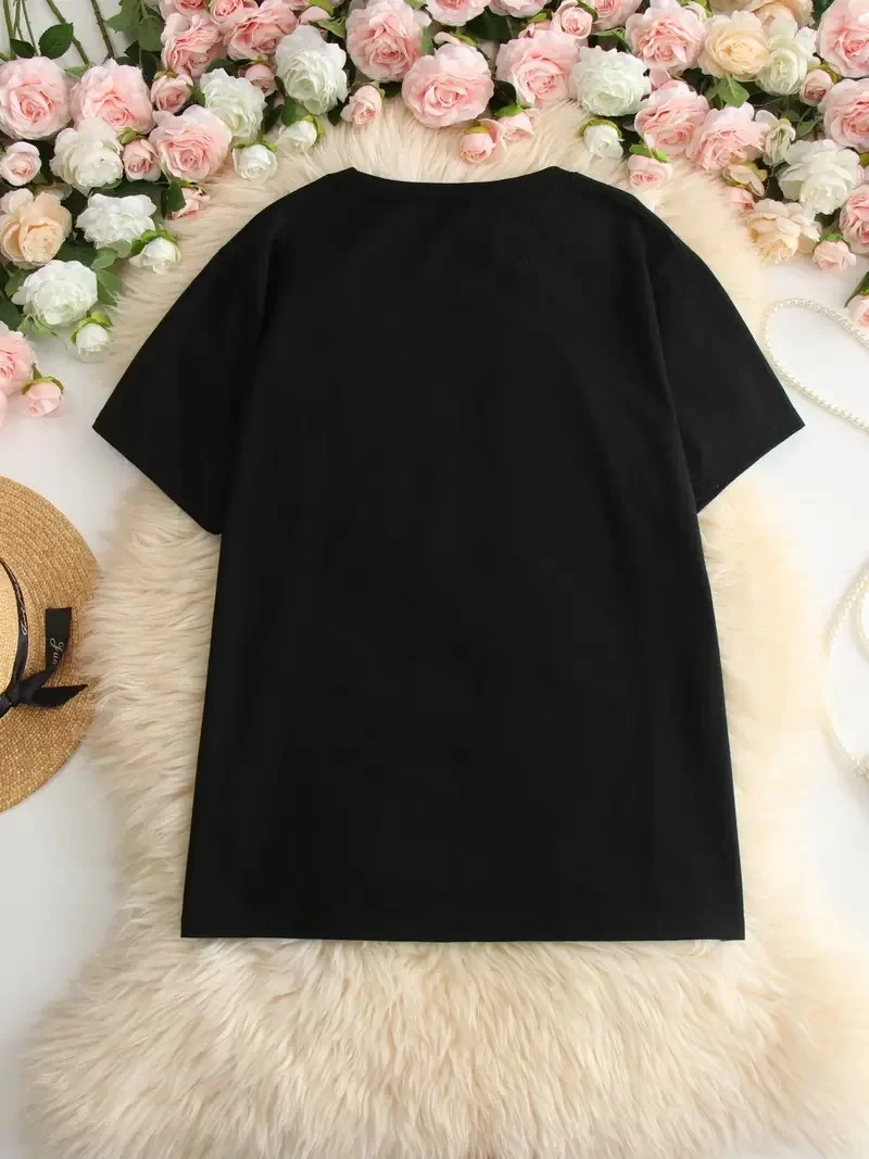 Beyaz "I've Got Your Back" Tshirt- Siyah -