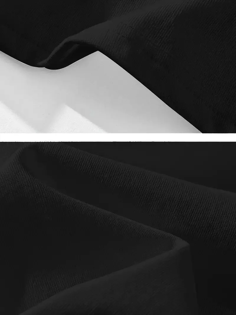 20/1 Penye Compack Gözlüklü Ayı Baskılı Oversize Bisiklet Yaka   T-shirt - Siyah -