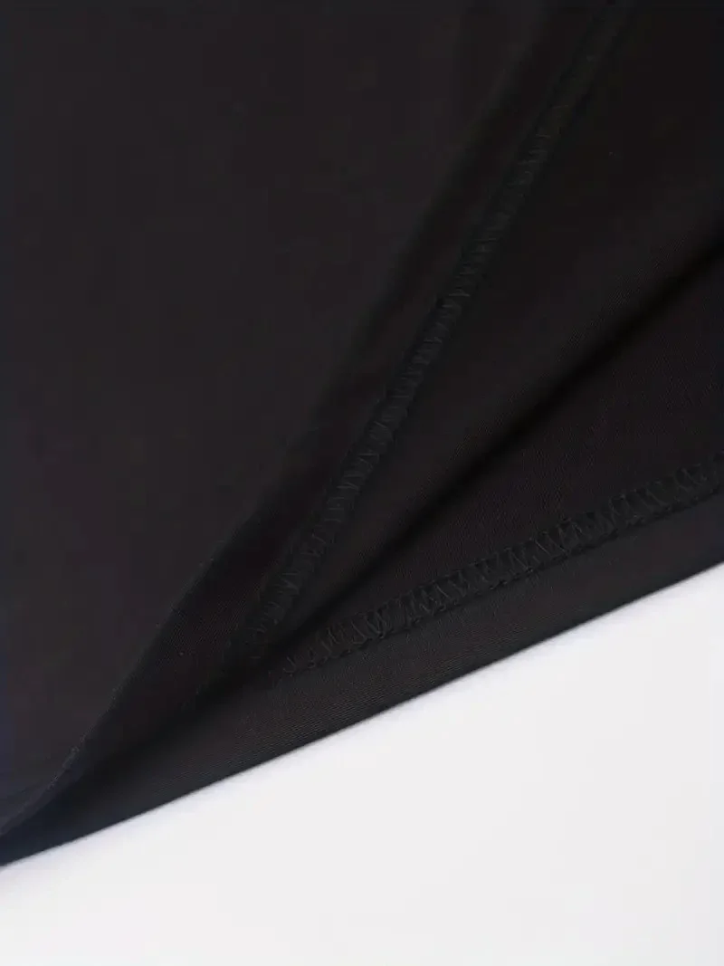 ANIMAL Desen Baskı   Oversive Tişört,  Sporda ve Günlük Giyime Uygun - Siyah -