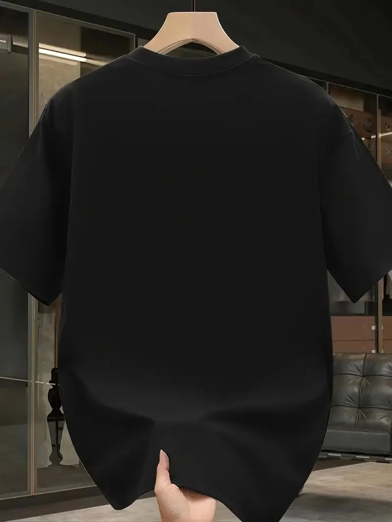 Pembe Panter Baskılı   Oversize Günlük Kısa Kollu Tişört- Siyah -