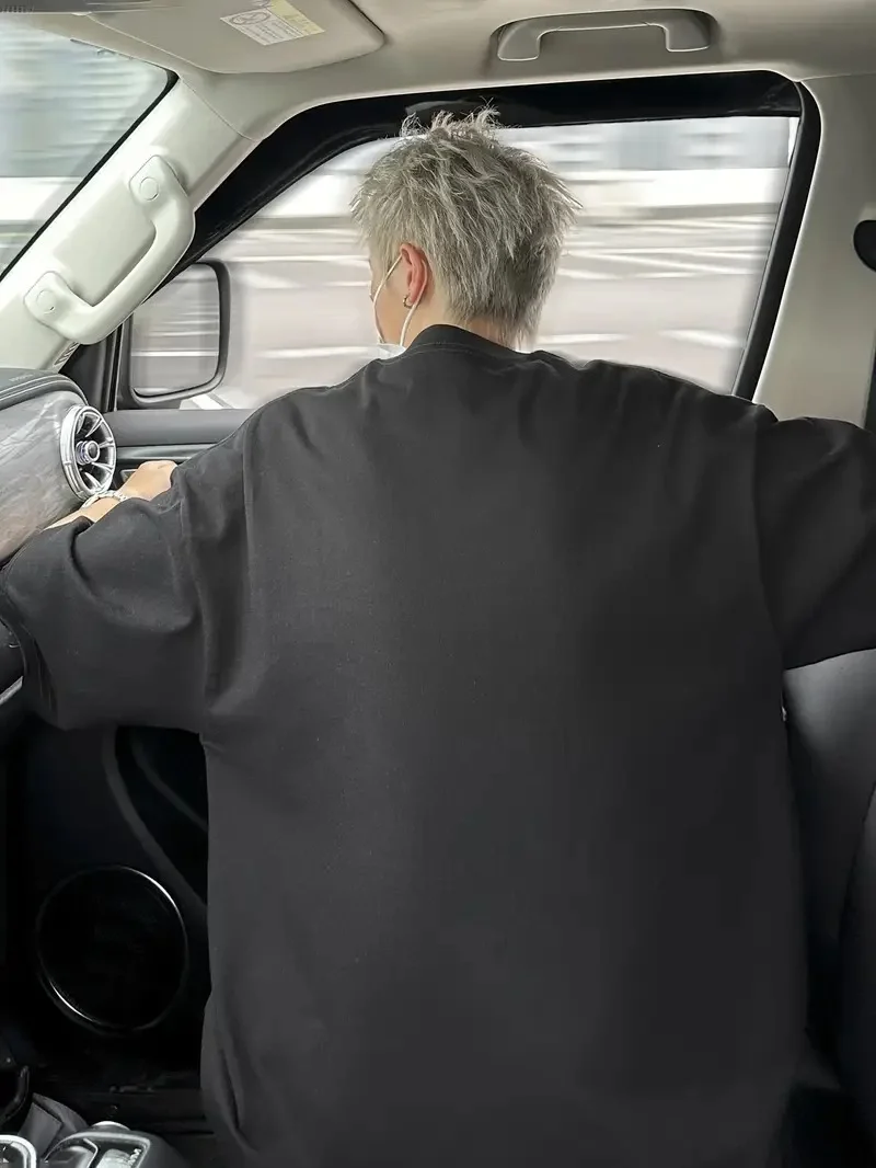 Baskı Oh   Oversive Tişört,Sporda ve Günlük Giyime Uygun - Siyah -