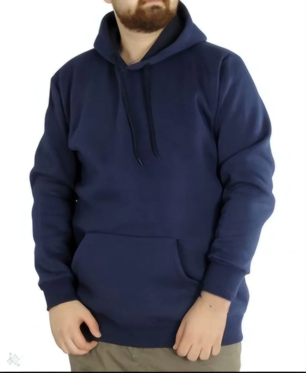Uzun Kol Kapşonlu Basic Sweatshirt hoodie - Lacivert
