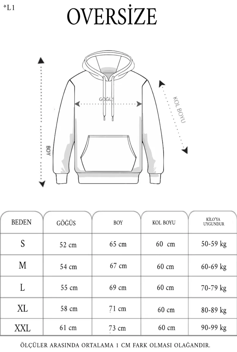 Uzun Kol Kapşonlu Basic Sweatshirt hoodie - Siyah