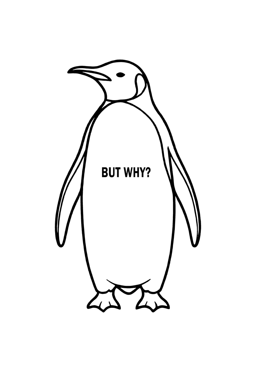 Erkek Nihilist Penguen Özel Tasarım Oversize Kapüşonlu Sweatshirt - Beyaz