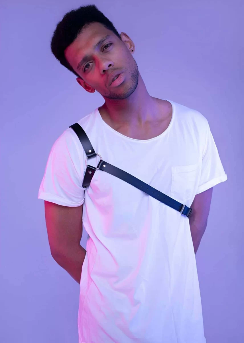 Çapraz Kol Detaylı Erkek  Deri Harness - Brfm3