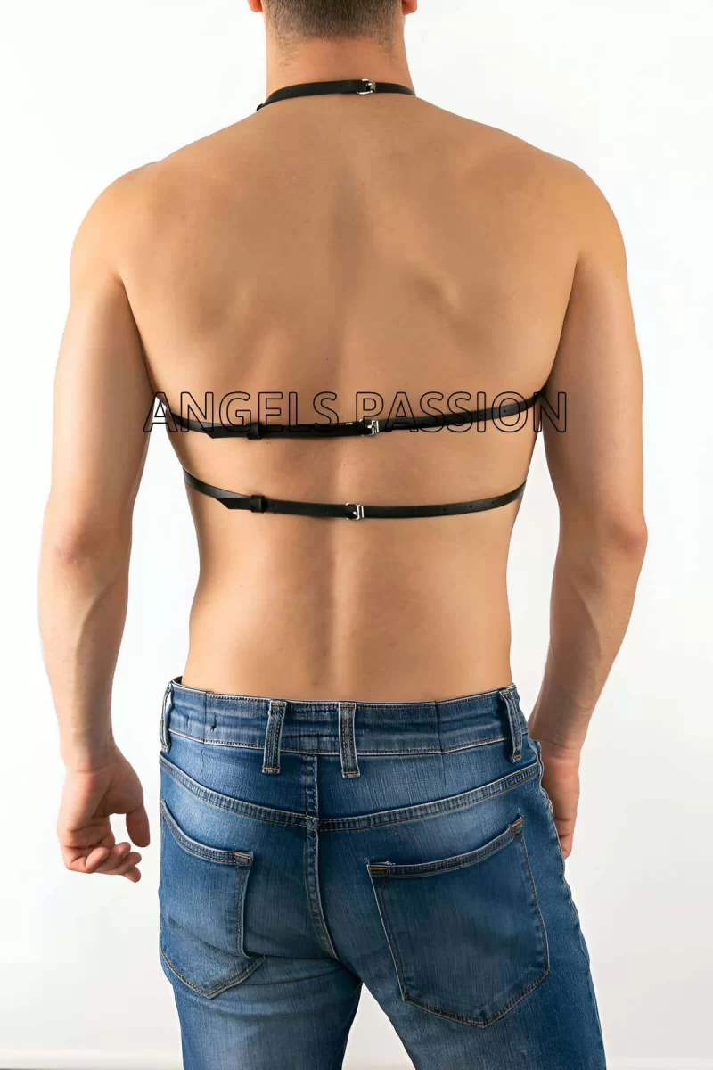 Erkek  Fantazi Giyim Şık Deri Harness - Brfm1