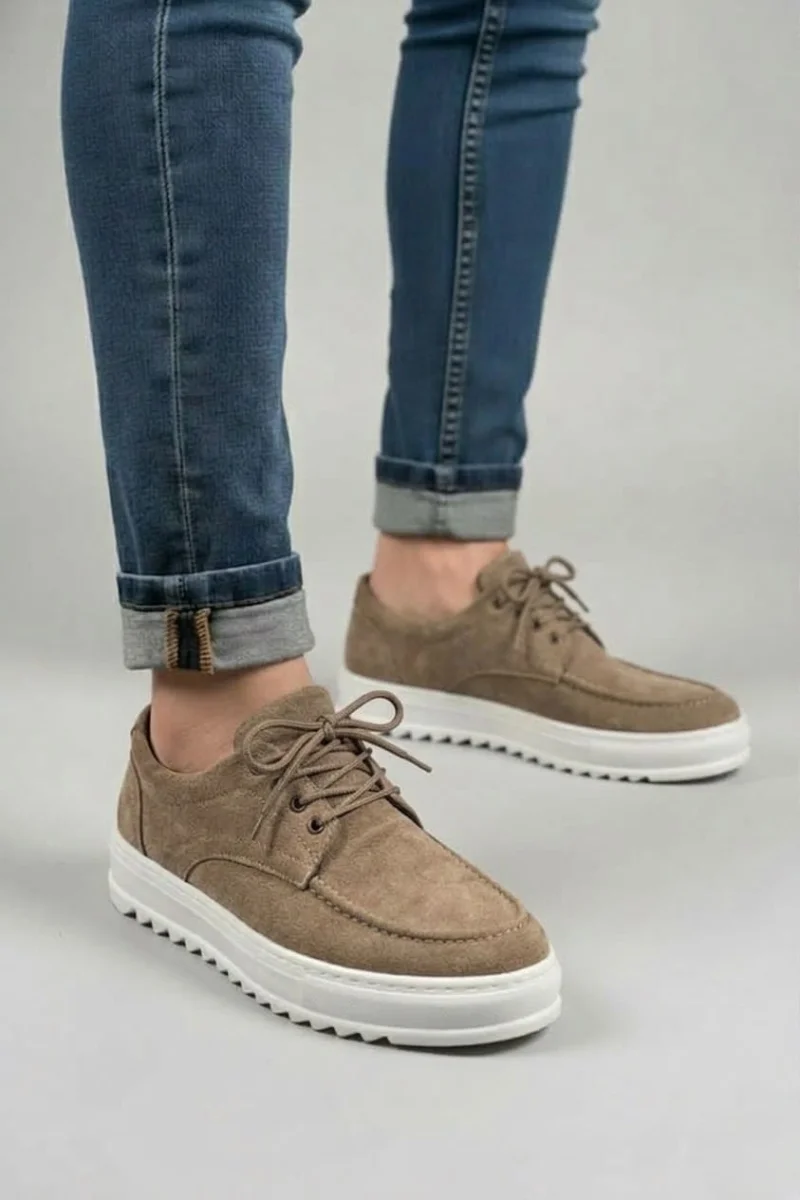 JY-T12x Arts Bağcıklı Süet Erkek Günlük Spor Klasik Ayakkabı SBT - Camel