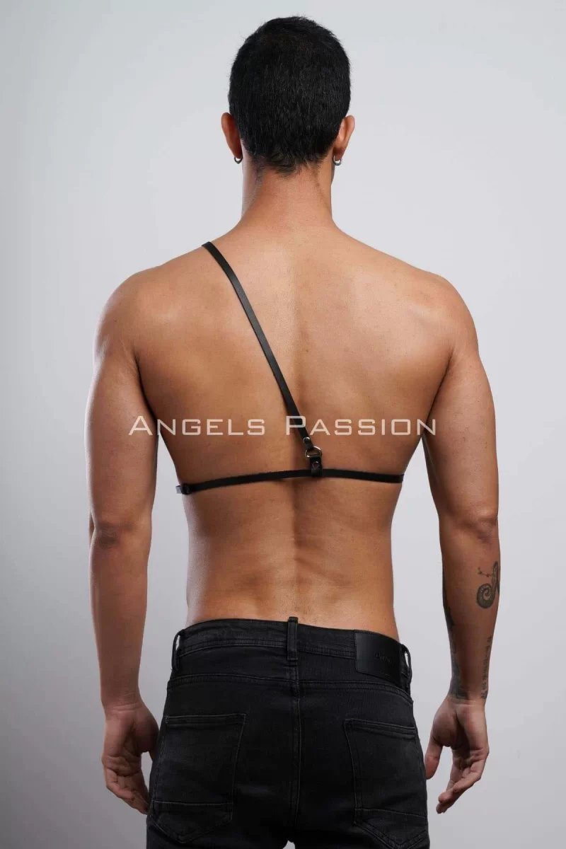 Omuz Detaylı Erkek  Deri Göğüs Harness, Gömlek Kemeri - Brfm110