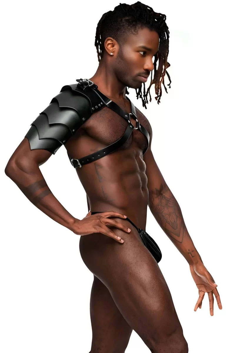 Gladyatör Omuz Harness, Tek Omuz Deri Aksesuar, Savaşçı Kostüm - Brfm154