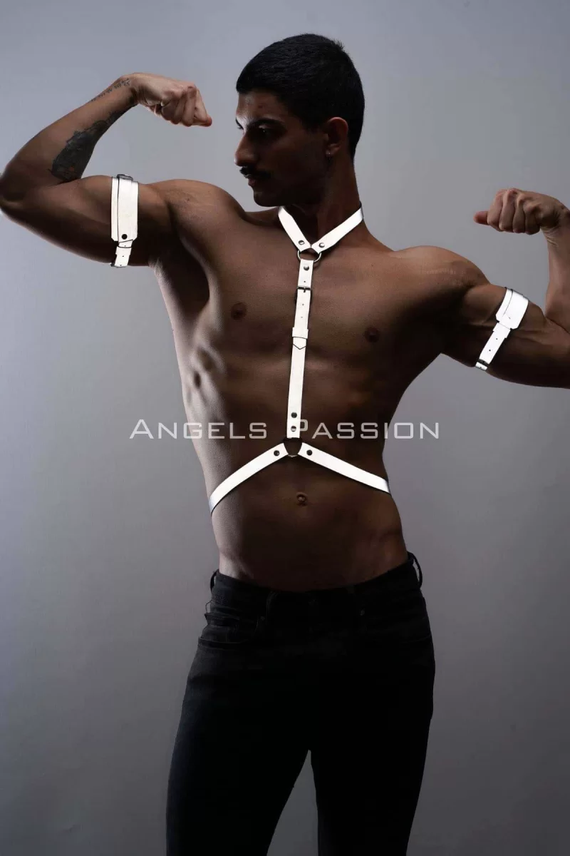 Reflektörlü Karanlıkta Yansıyan (reflektörlü) Erkek  Göğüs Ve Pazu Harness Takım - Brfm15