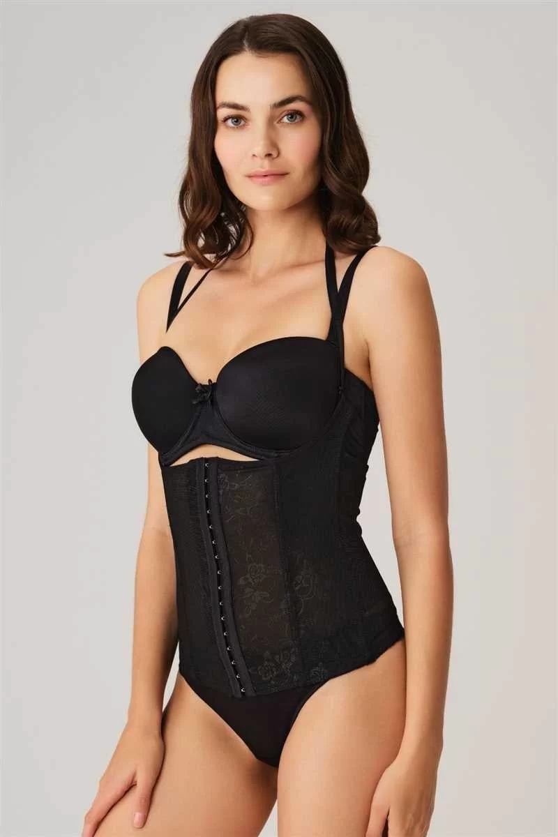 Toparlayıcı Büyük Beden Kancalı Askılı Bel Korse