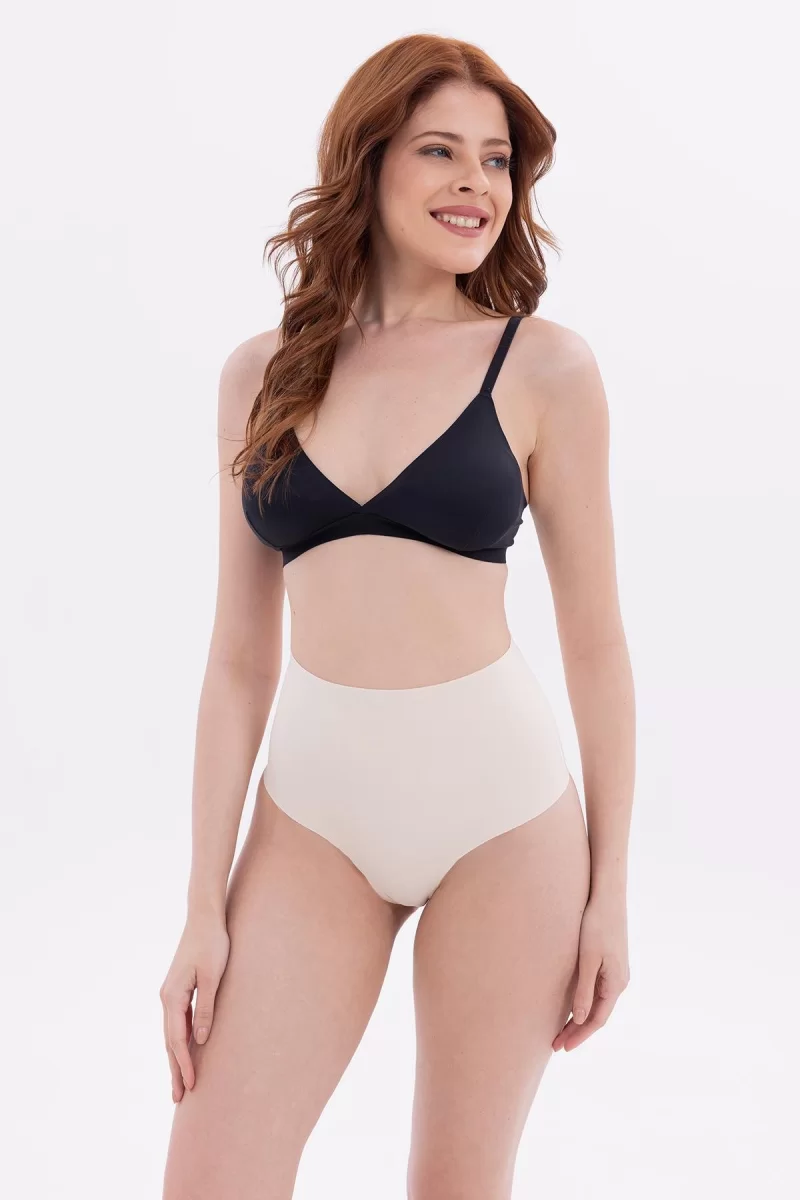 Ten Mı  2704 Lazer Kesim Yüksek Bel Hayalet Külot