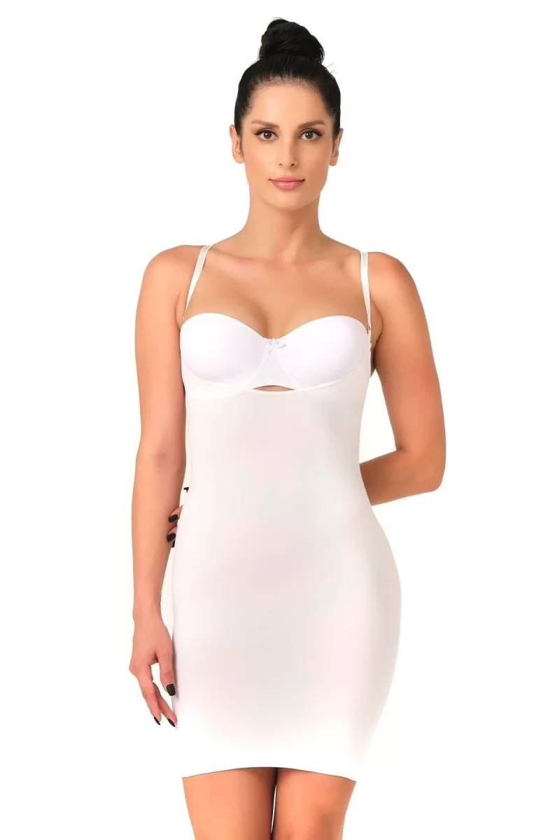 Beyaz Mı Emay 5060 Göğsü Açık Elbise Korse