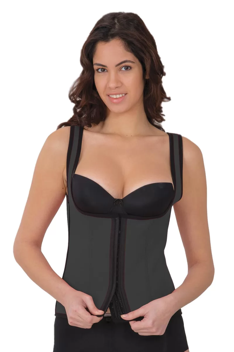 Gri Mı 9173 Terletici Agraflı Göğsü Açık Atlet Korse