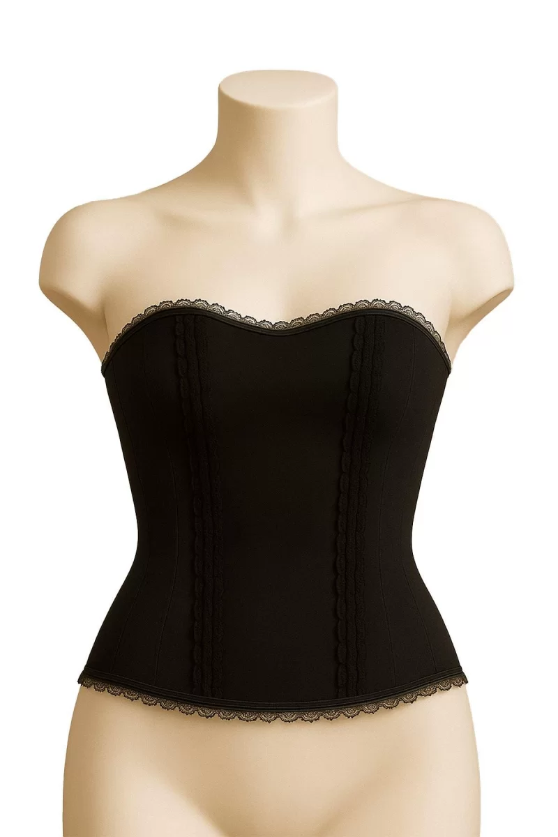 Siyah Mı Emay 9155 Fırfırlı Terletici Büstiyer