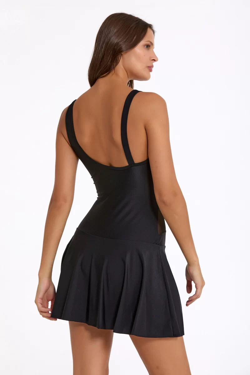 Argento 0571-3001 Kadın Tül Detay Elbiseli Mayo