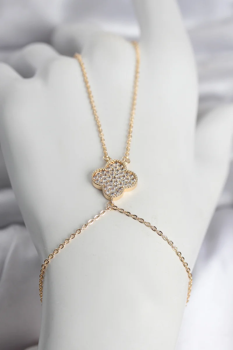 Pirinç Gold Renk Yonca Model Kadın Şahmeran