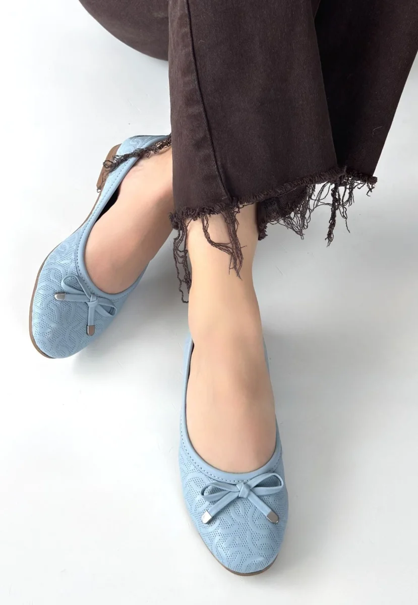 Jnues Mavi Deri Babet Ayakkabı