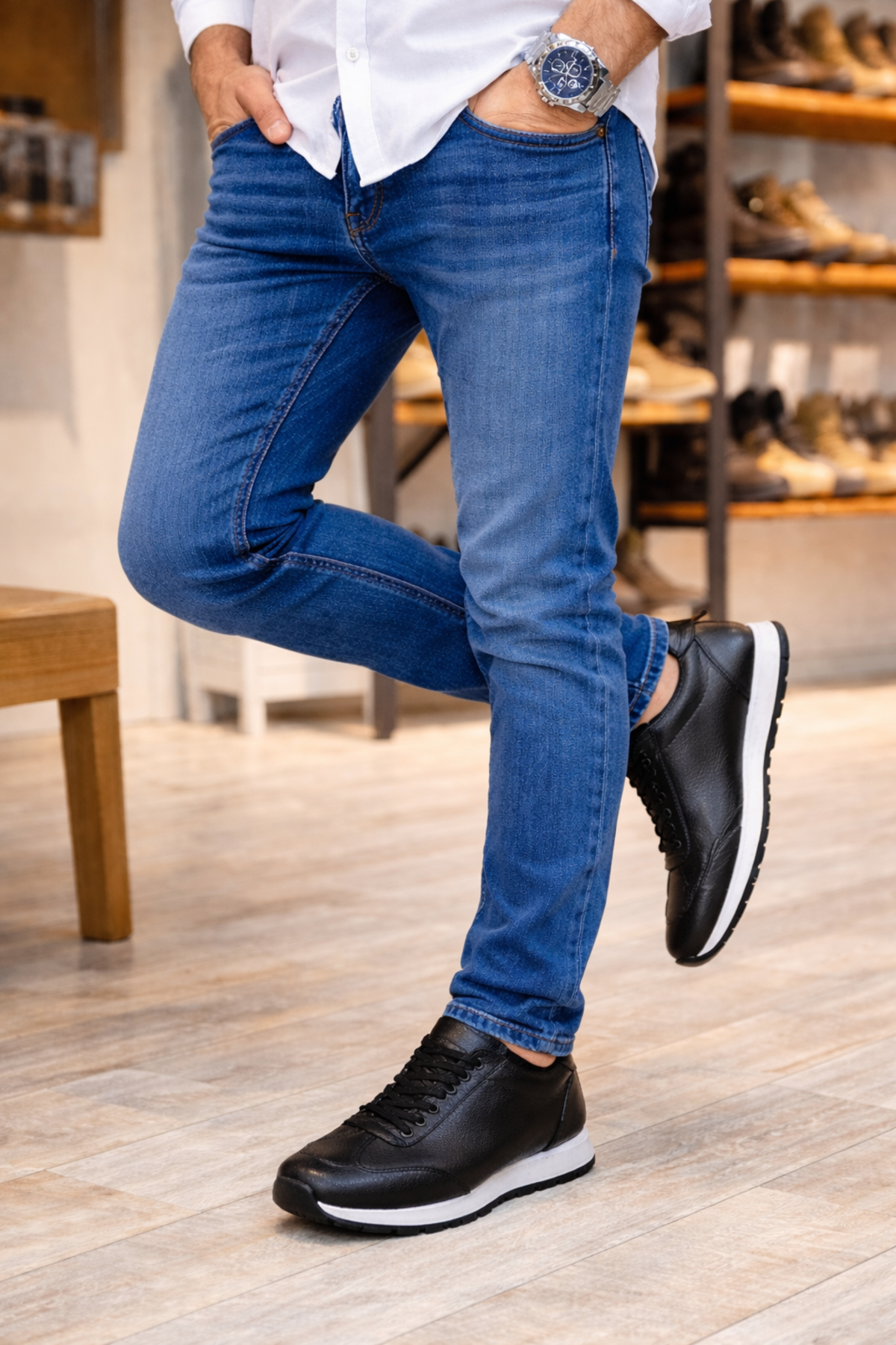 JY2402 Berts Bağcıklı Hakiki Deri Erkek Günlük Klasik Ayakkabı DBT - Siyah